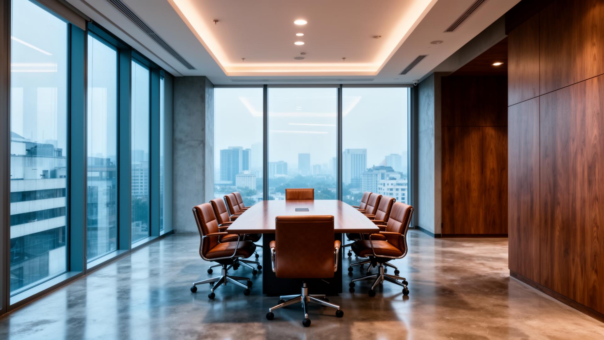 L&S Attorneys boardroom with a view across the city